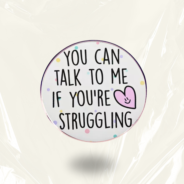 “You can talk to me” - Communication Pin Badge - MindCoco