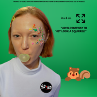 "AD⚡HD – Highway to Hey Look, a Squirrel!" - Communication Pin Badge - MindCoco