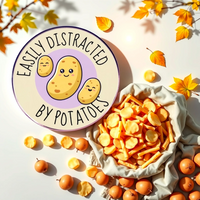 “Easily Distracted By Potato” - Communication Pin Badge - MindCoco