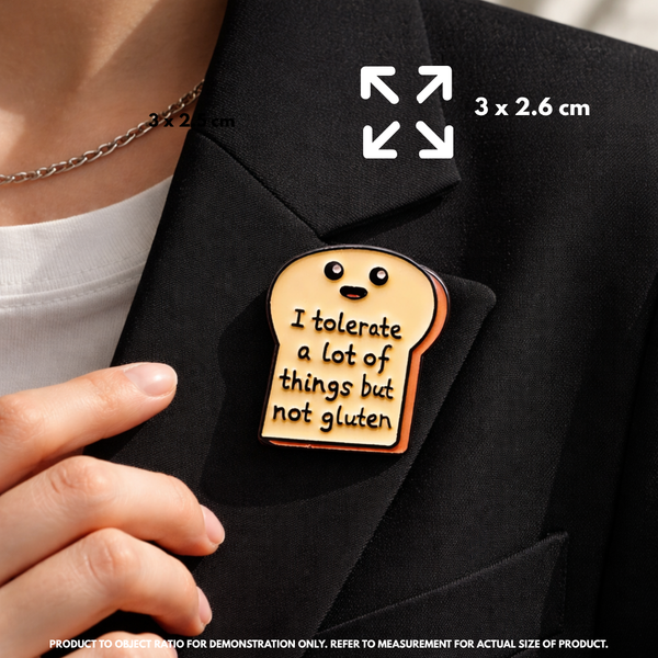 "Tolerate Toast" - Celiac Gift Communication Pin