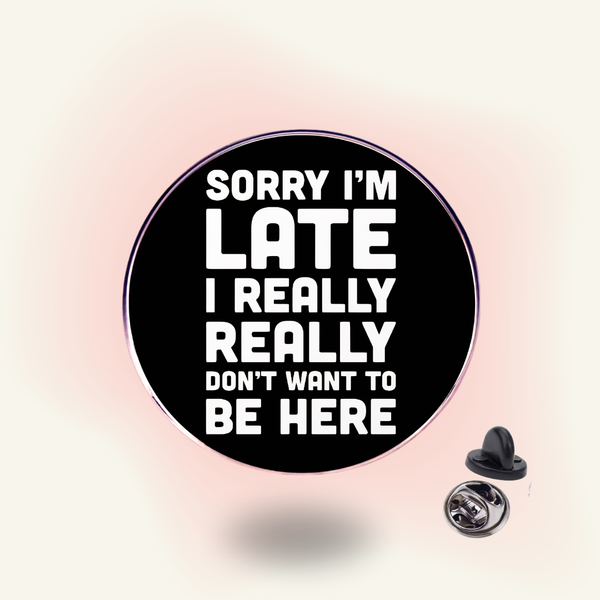 "Don't Want To Be Here" enamel pin – Introvert Mood