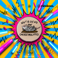"Overstimulated" enamel pin – lifestyle flat lay, neurodivergent and mental health humour
