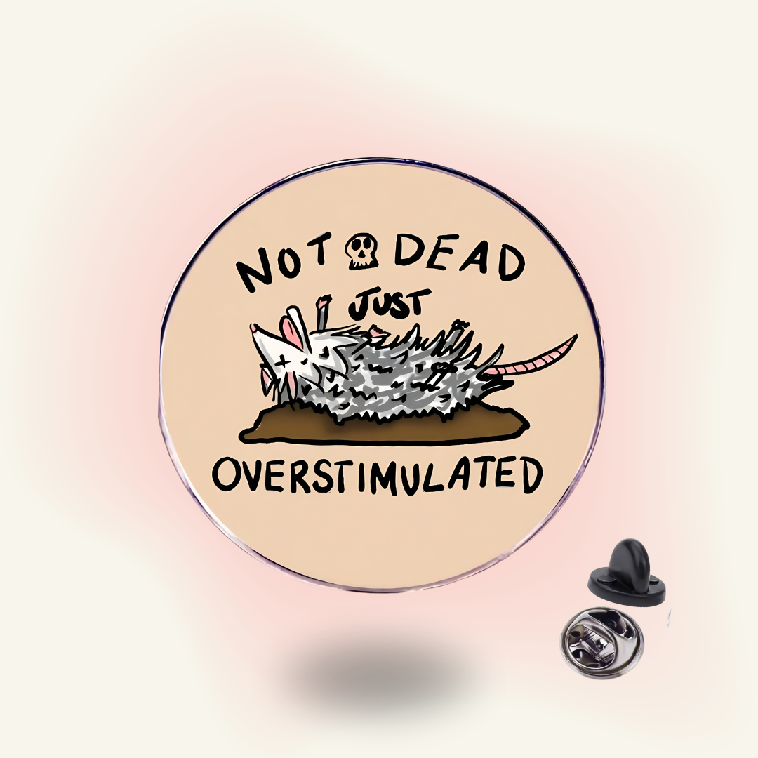 "Overstimulated" enamel pin – Sensory Overload