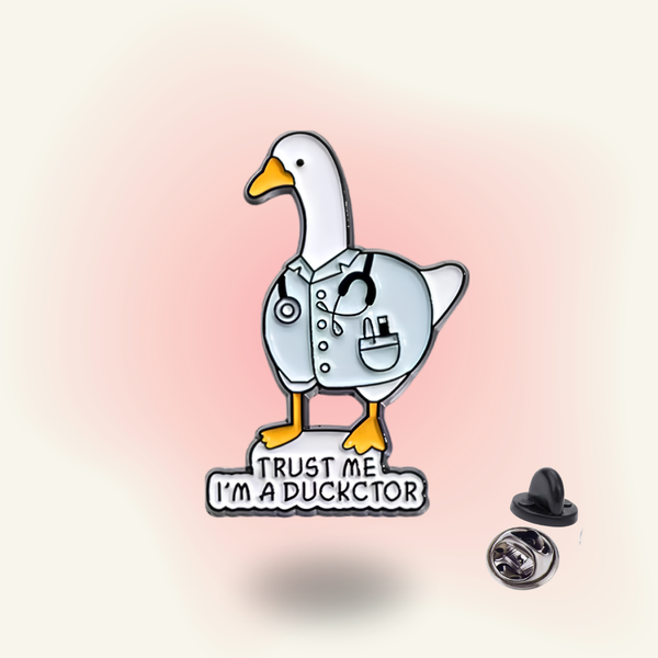 "I'm A Duckctor" enamel pin – Duck Doctor