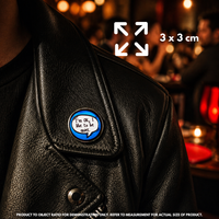 Person holding "I'm OK, I Like to Be Quiet" enamel pin showing 3×3cm size