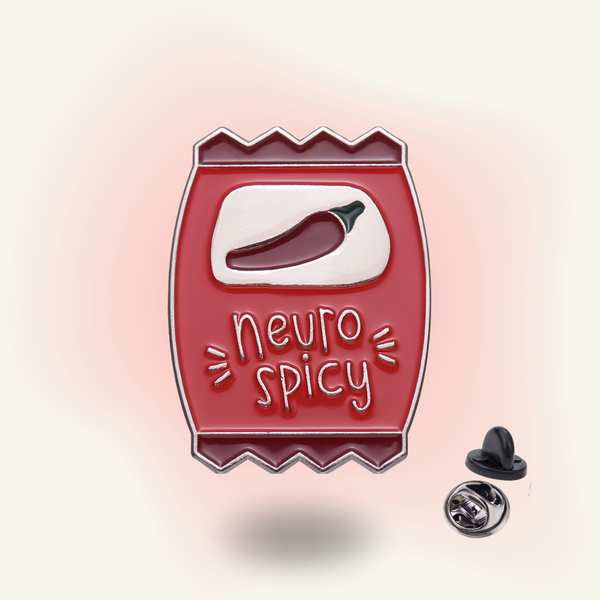 "Neurospicy" enamel pin – Neurodivergent Pride