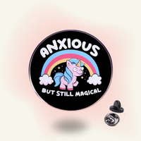 "Anxious Unicorn" enamel pin – Anxiety Mood
