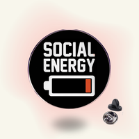 "Social Battery" enamel pin – ADHD Energy Gauge
