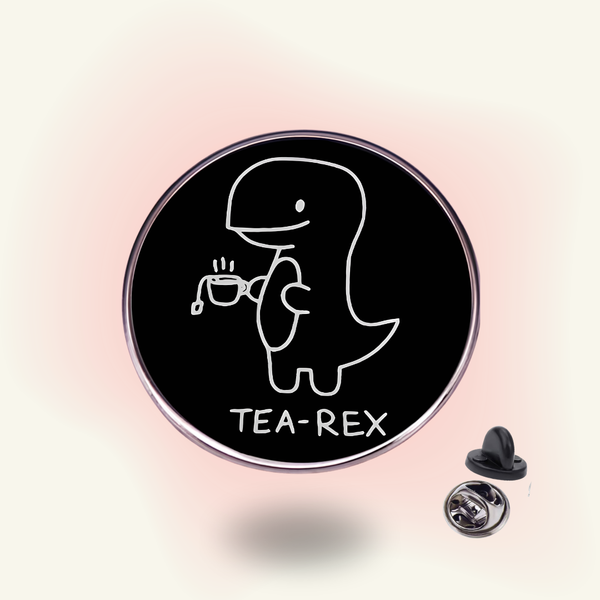 "Tea-Rex" enamel pin – Tea Obsessed
