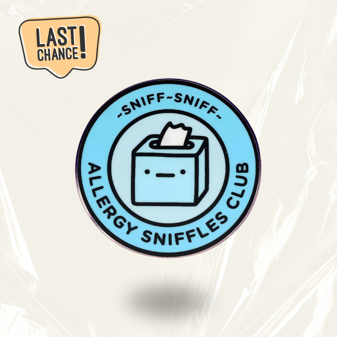 LAST CHANCE: Allergy Sniffles Club Communication Pin Badge - Perfect Hay Fever Gift