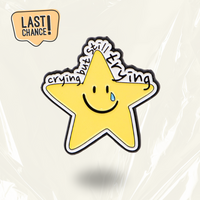 "Crying But Still Trying" - Communication Pin Badge - MindCoco