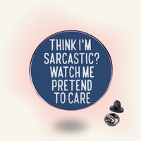 "Pretend To Care" enamel pin – Introvert Masking