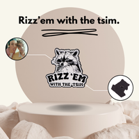 "Rizz'em With The Tism" Racoon - Communication Pin Badge - MindCoco