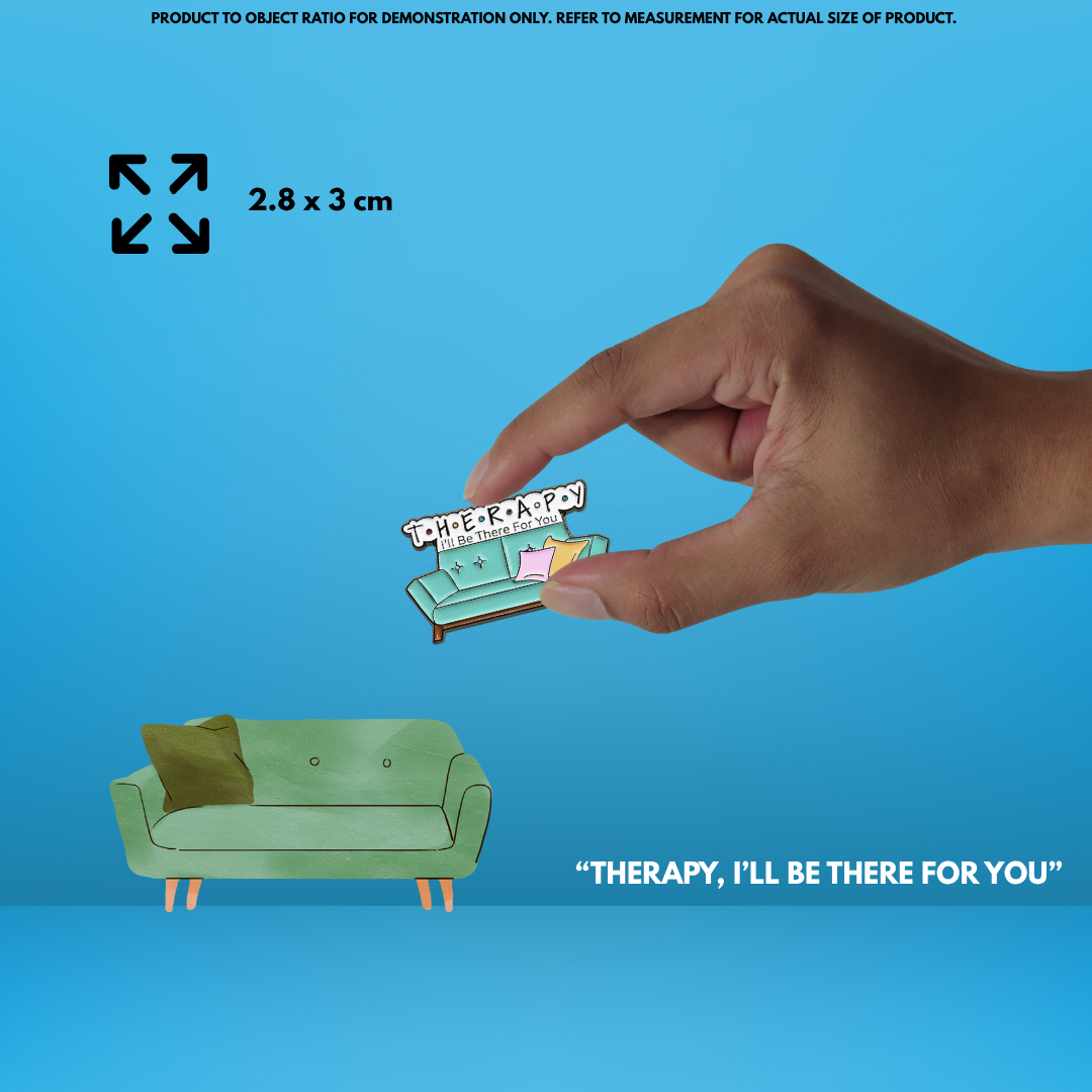 LAST CHANCE: "Friends" Couch Therapy - Communication Pin Badge.