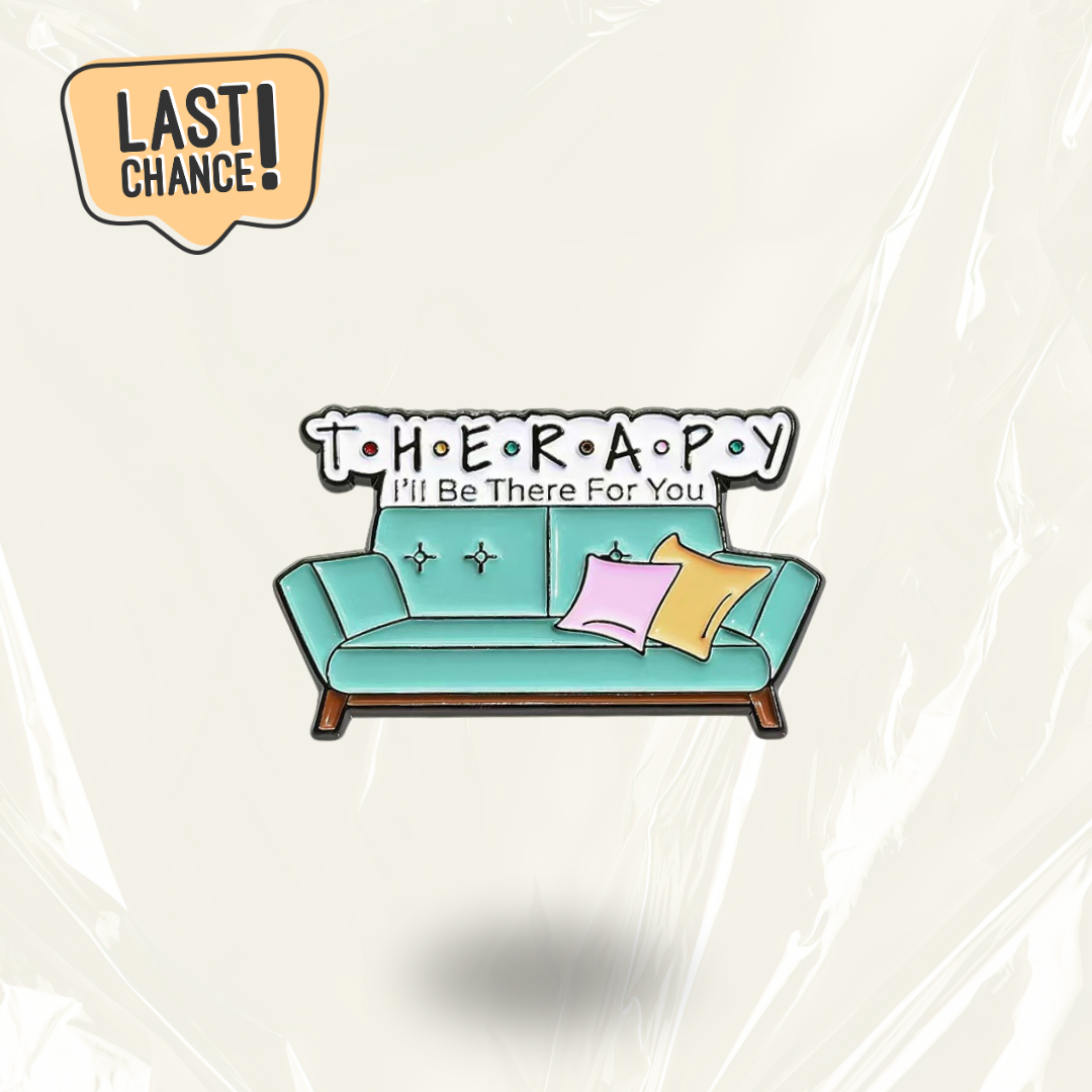 LAST CHANCE: "Friends" Couch Therapy - Communication Pin Badge.