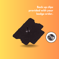 "I Have It All Together" enamel pin worn on jacket – neurodivergent and mental health humour