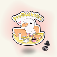 "ProDucktive" enamel pin – Productive Duck
