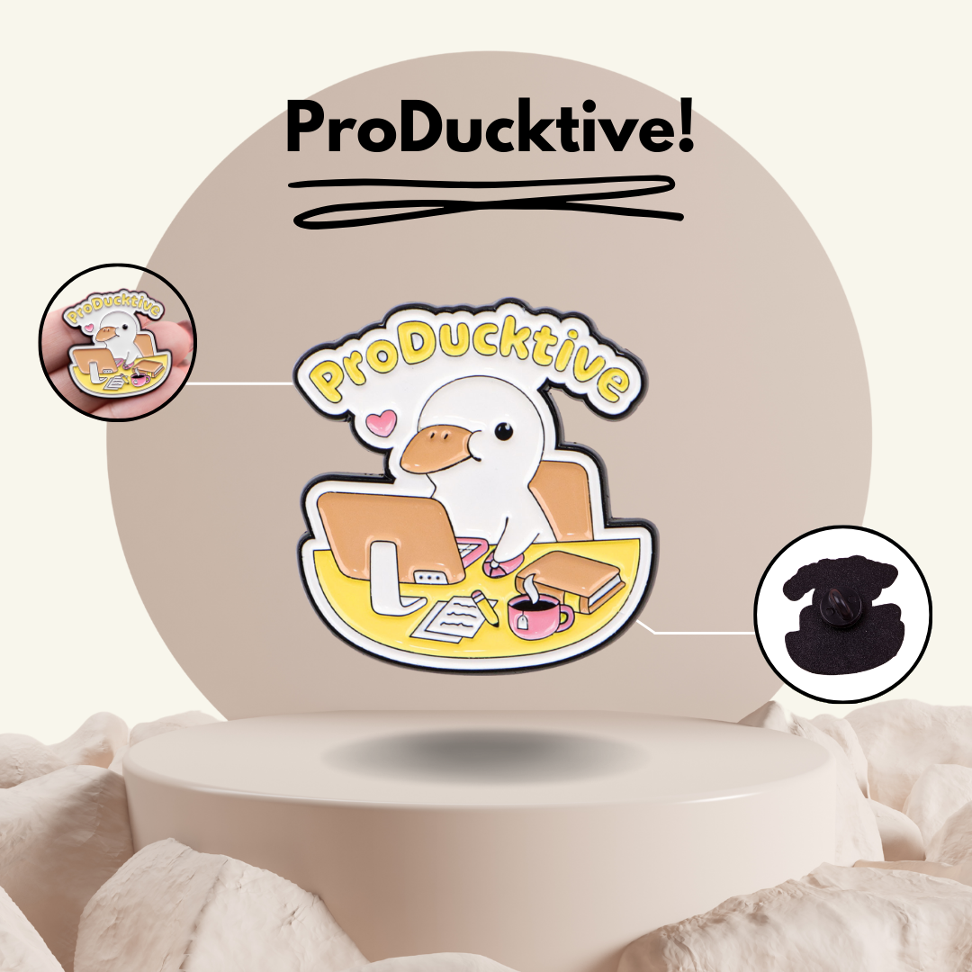 “ProDucktive” - Communication Pin Badge.