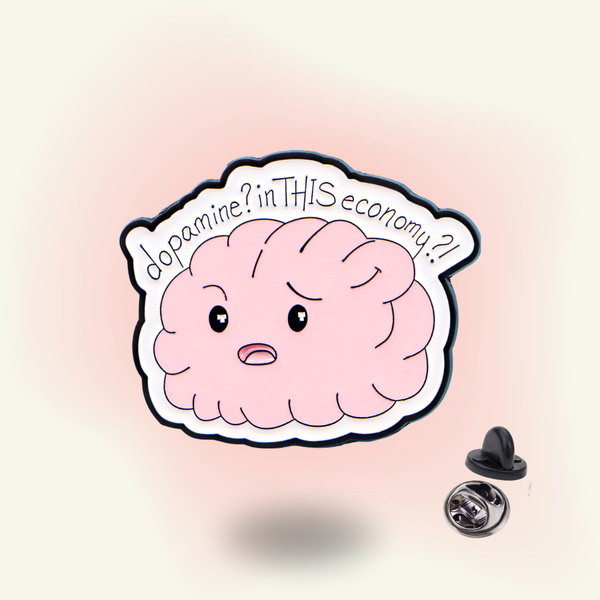 "Happy Vibes in THIS Economy" enamel pin – Dopamine Drought