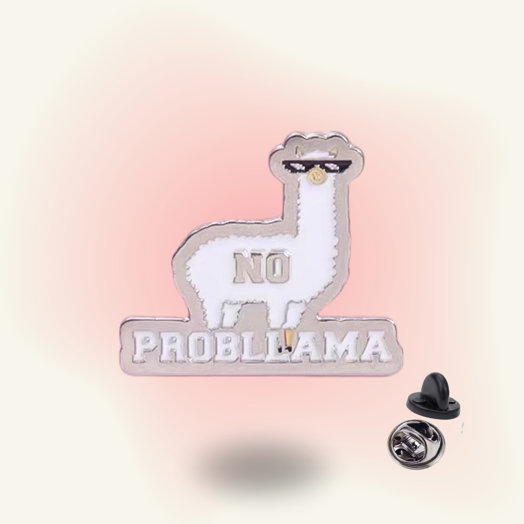 "No Probllama" enamel pin – No Drama Llama