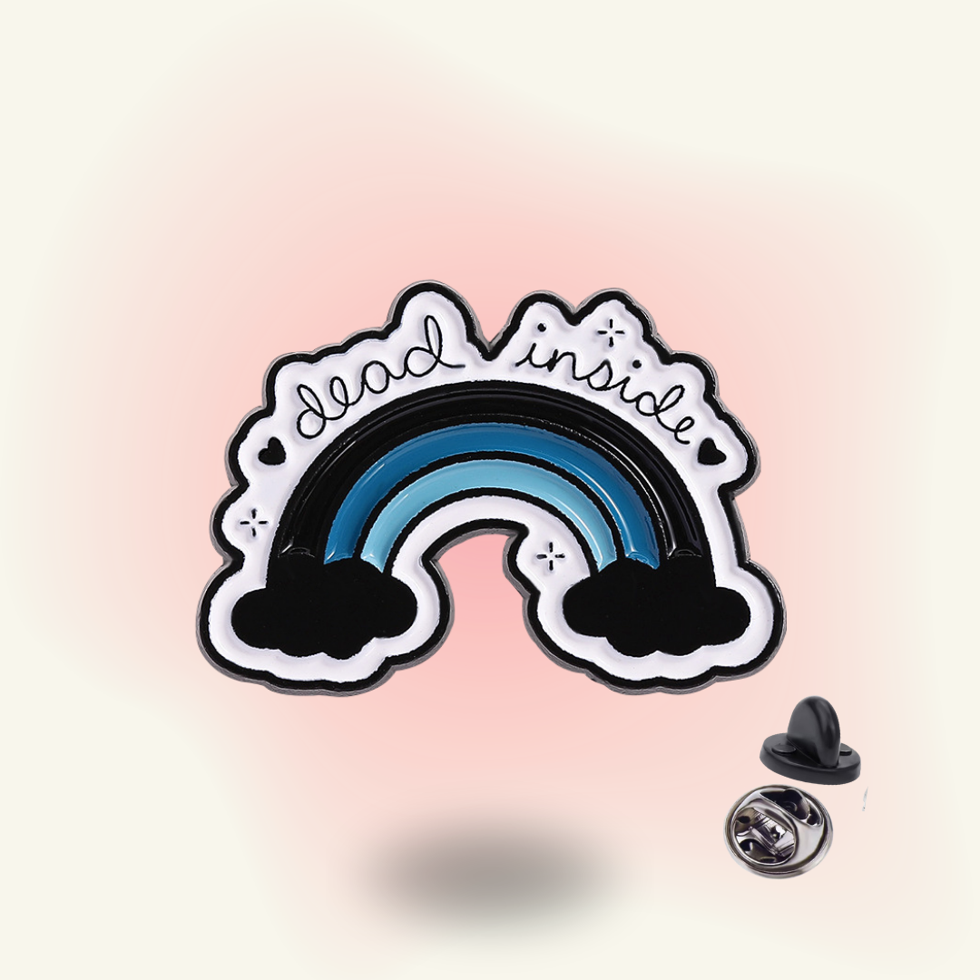 "Dead Inside" enamel pin – Burnout Mood