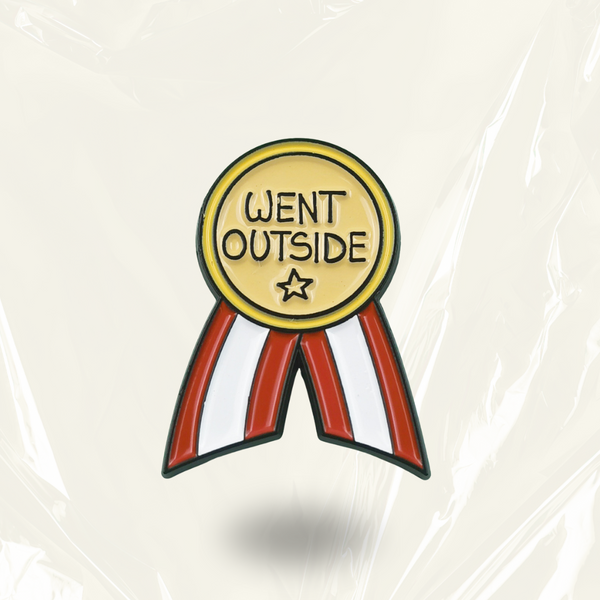 “Went Outside" - Communication Pin Badge - MindCoco
