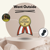 “Went Outside" - Communication Pin Badge - MindCoco