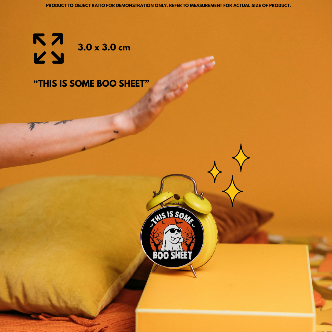 “This Is Some Boo Sheet" - Halloween Drop Communication Pin Badge - MindCoco