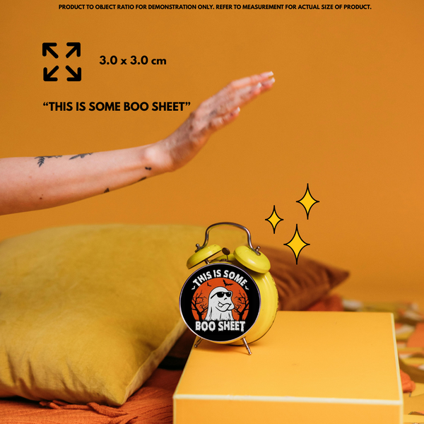“This Is Some Boo Sheet" - Halloween Drop Communication Pin Badge - MindCoco