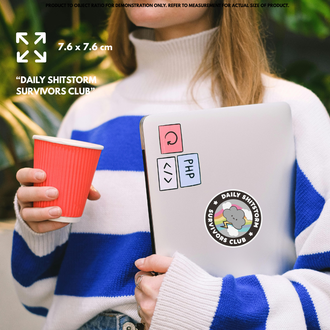 “Daily Shitstorm Survivors Club" Vinyl Sticker Decal