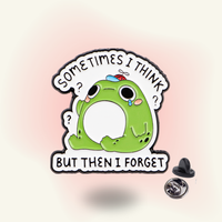 "Sometimes I think but then I forget" enamel pin – Forgotten Thought