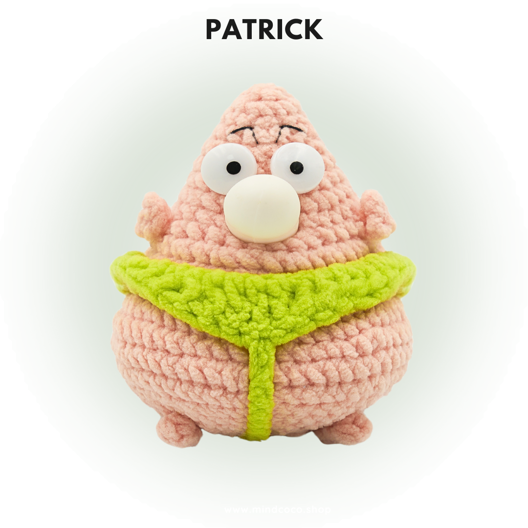 CocoPuffy 🐚Patrick - Crochet Stress Squeezie Fidget Toy