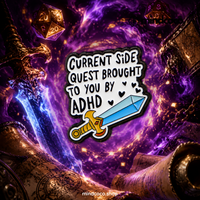 "Current Side Quest" Funny Vibe Pin - Relatable ADHD Accessory Badge