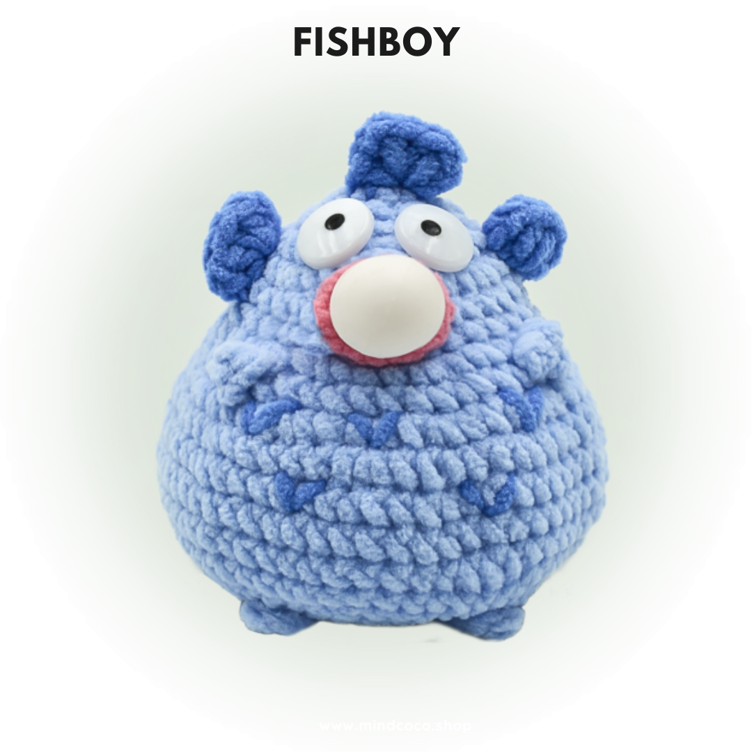 CocoPuffy 🐟Fishboy-Crochet Stress Squeezie Fidget Toy