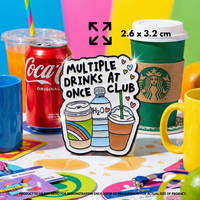 Multiple Drinks At Once Club - Funny Pin