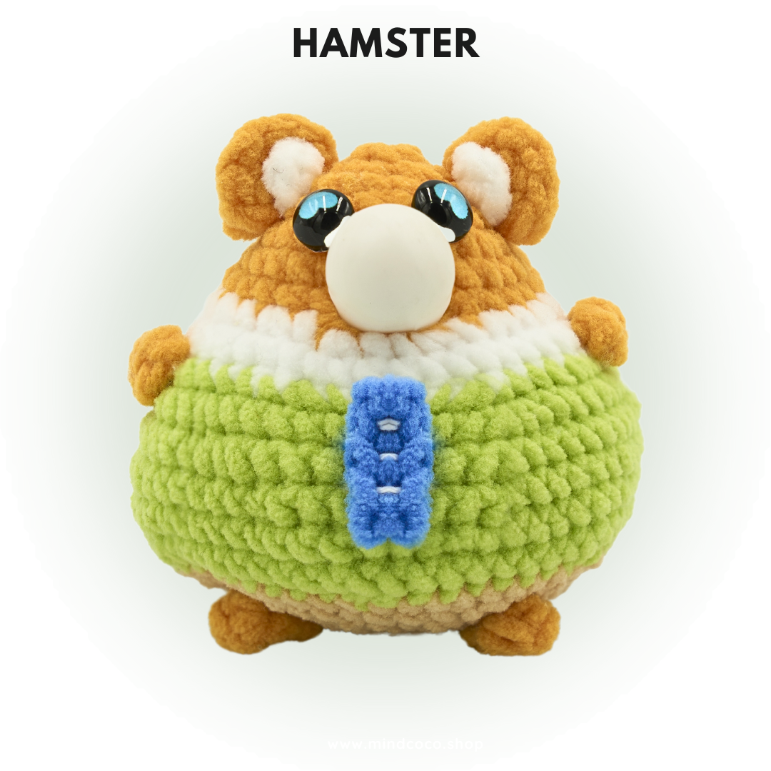 CocoPuffy 🐹Hamster-Crochet Stress Squeezie Fidget Toy