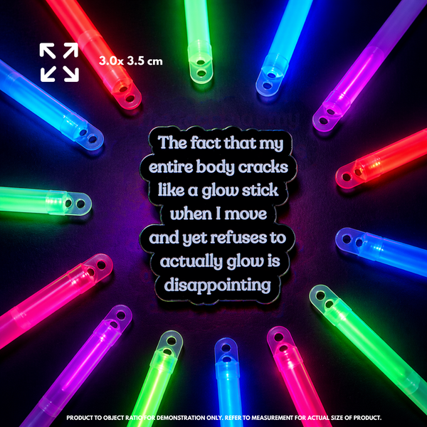 "Glowstick" - Enamel Pin (Funny ADHD Identity Badge)