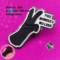 "Pick Number 3 Ma Lord" - Shrek Enamel Pin (Funny Meme Identity Badge)