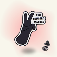 "Pick Number 3 Ma Lord" - Shrek Enamel Pin (Funny Meme Identity Badge)