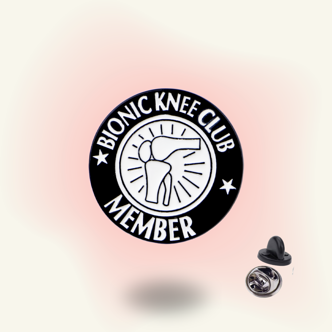 Pin | "Bionic Knee Club" – Knee Replacement Badge of Honor
