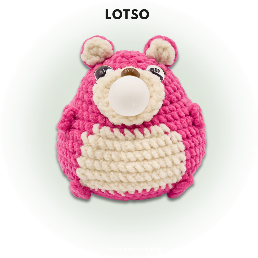 CocoPuffy🍓 Lotso -Crochet Stress Squeezie Fidget Toy