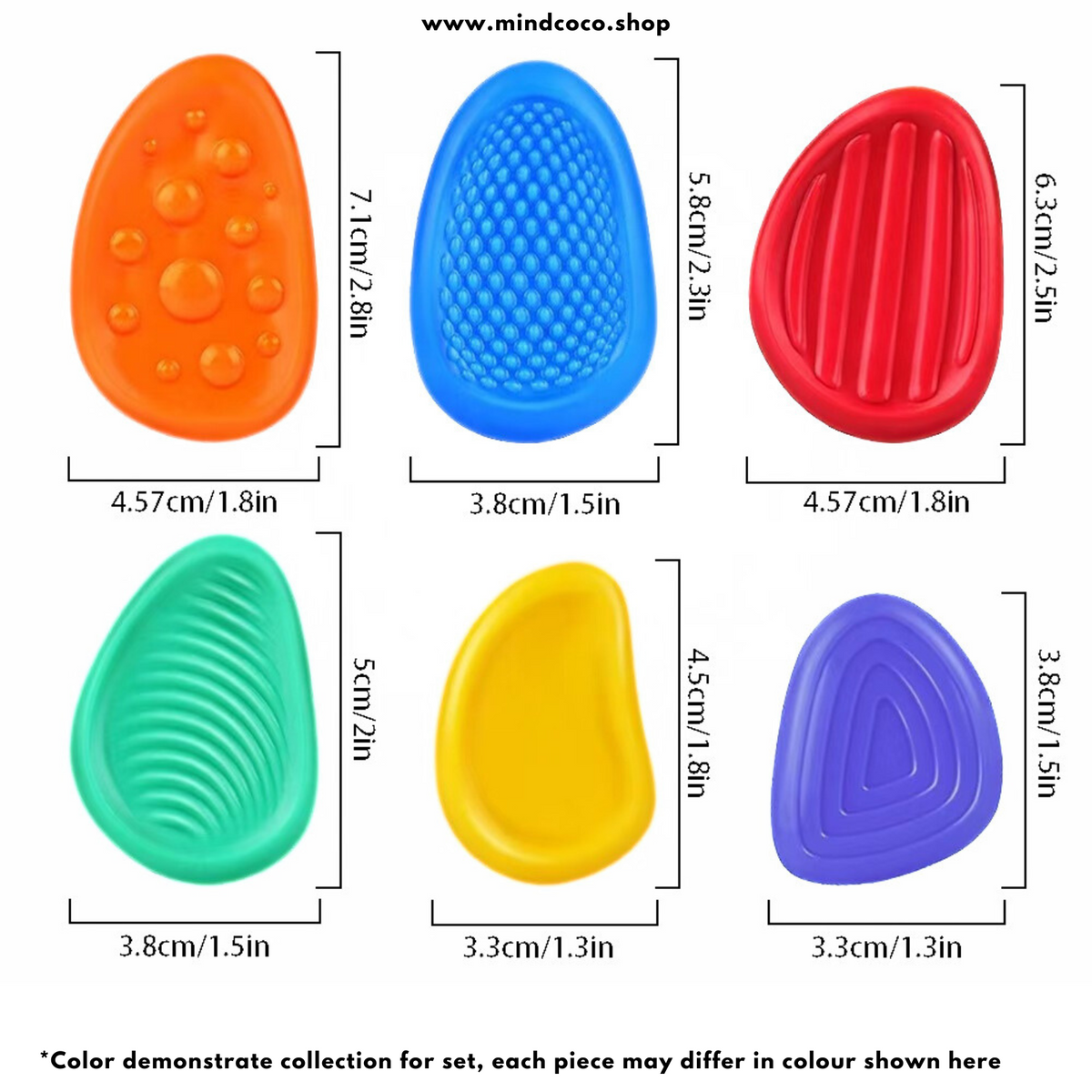 6pcs Fidget Worry Stone Set