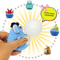 CocoPuffy⛆Donkey Eeyore-Crochet Stress Squeezie Fidget Toy.