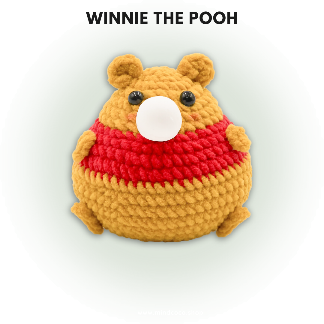 CocoPuffy 🍯 Winnie the Pooh -Crochet Stress Squeezie Fidget Toy