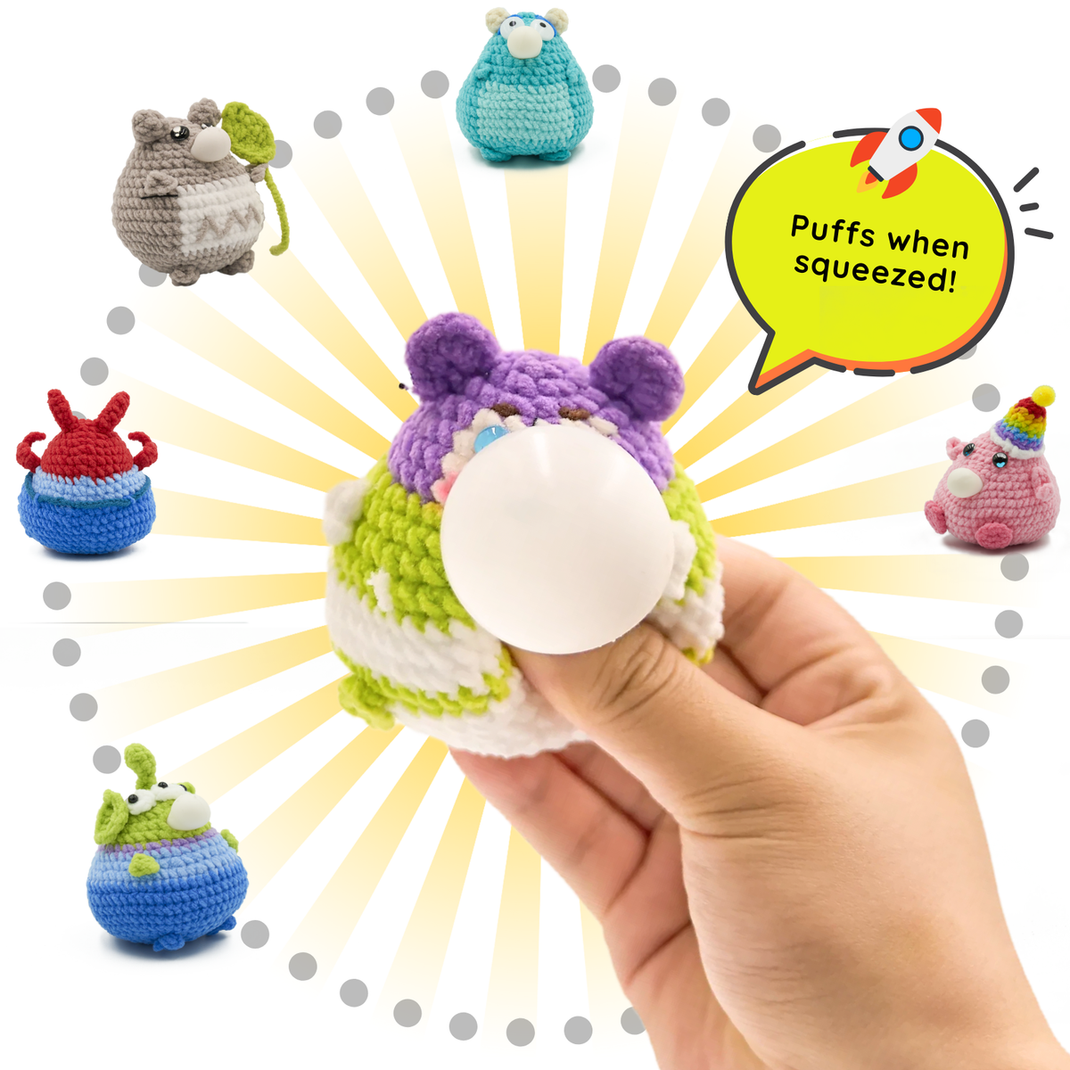 LAST CHANCE: CocoPuffy 🚀 Buzz Lightyear-Crochet Stress Squeezie Fidget Toy