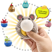 LAST CHANCE: CocoPuffy🧀 Rat with Cheese Block-Crochet Stress Squeezie Fidget Toy