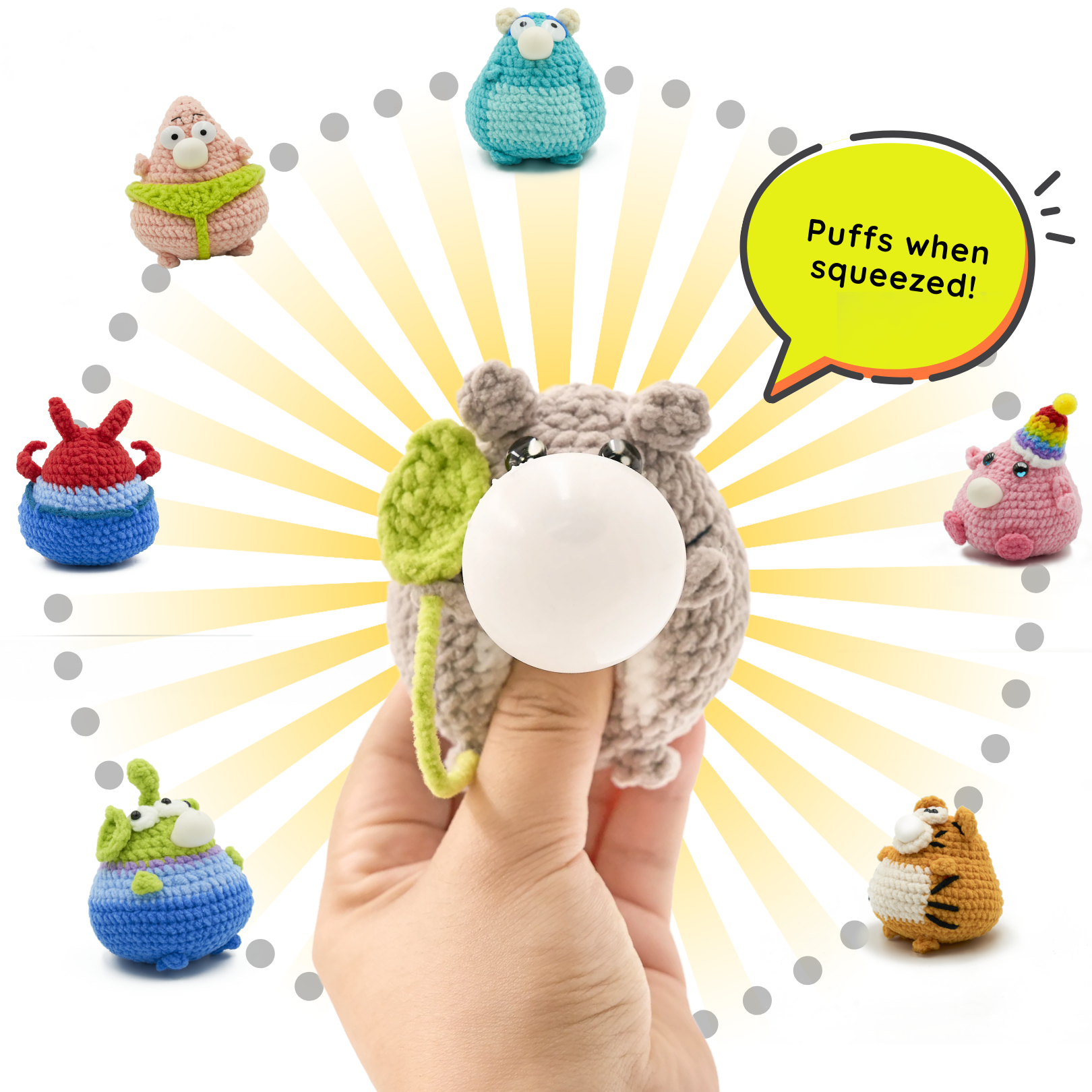 CocoPuffy🌳 Totoro - Crochet Stress Squeezie Fidget Toy