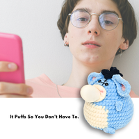 CocoPuffy⛆Donkey Eeyore-Crochet Stress Squeezie Fidget Toy.