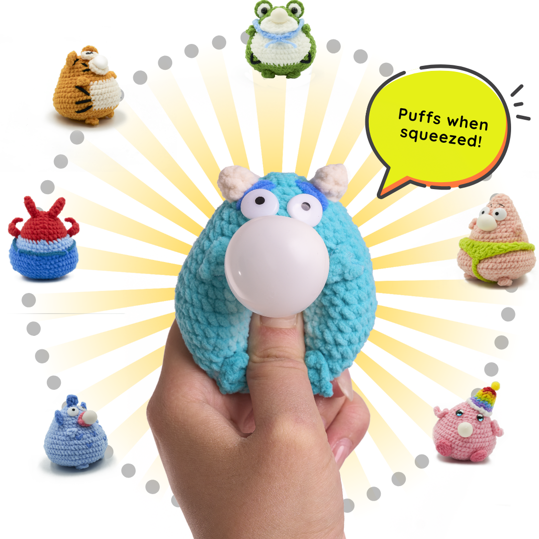 CocoPuffy 💙Sullivan/Sully- Crochet Stress Squeezie Fidget Toy