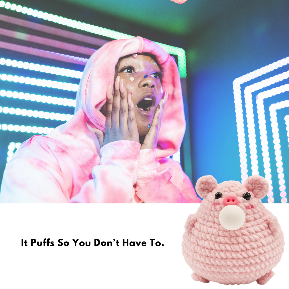 CocoPuffy🐷 Piggy-Crochet Stress Squeezie Fidget Toy